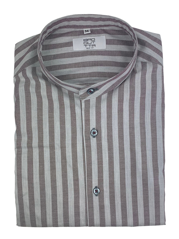 ΠΟΥΚΑΜΙΣΟ ΡΙΓΕ ΓΚΡΙ-ΚΑΦΕ ΑΠΟΚΟΡΕΣΜΕΝΟ- L SLIM- ΜΑΟ