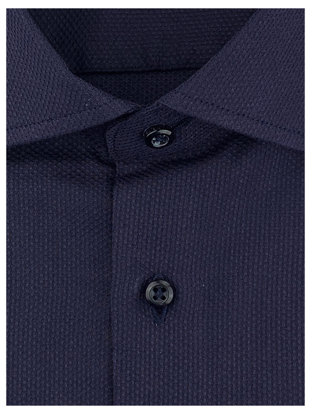 ΠΟΥΚΑΜΙΣΟ DOBBY ΜΠΛΕ ΣΚΟΥΡΟ- XL SLIM