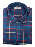 PLAID FLANNEL BLUE-LIGHT BLUE RED SHIRT